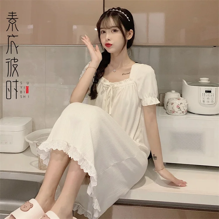 

Pure Cotton ort Sve Spwear Princ Sle Home Clothes Handmade Diy Paper Pattern Cusized Women's Faion Design