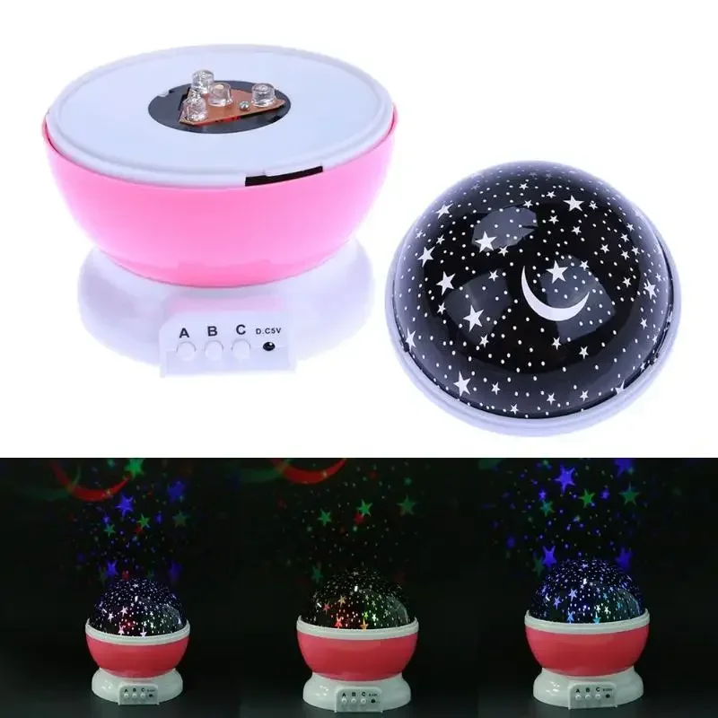الدورية العارض النجوم ليلة ضوء لعب الاطفال نجوم السماء LED أضواء القمر بطارية لعبة USB غرفة نوم الأطفال الإسقاط ليلة اللعب