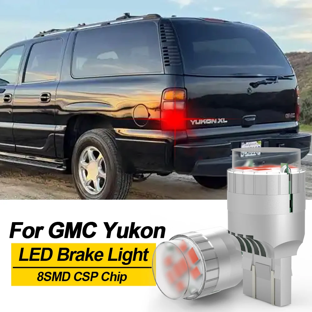 

BMTxms 2PCS 7443 W21W/5W LED Brake Stop Light Car RED Tail Lamp 1400LM Canbus For GMC Yukon 2008-2014 2009 2010 2011 2012 2013