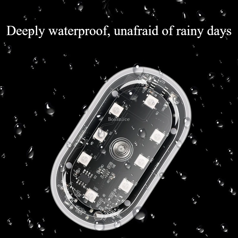 Wireless Remote 8-Color Flash Navigation Light LED Warning Light for Car Motorcycle Drone Airplane
