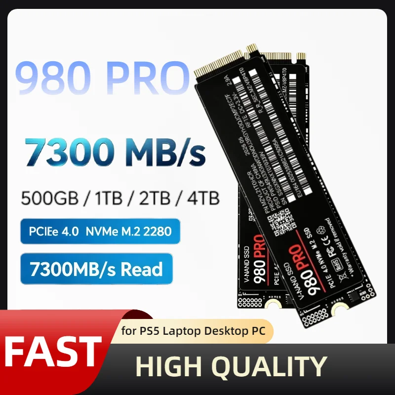 High Speed 980 PRO PCIe4.0 x4 M.2 2280 NVMe TLC 3DInternal SSD 1TB 2TB 4TB 8TB Storage Upgrade Disk For PS5 Gaming Desktop Note