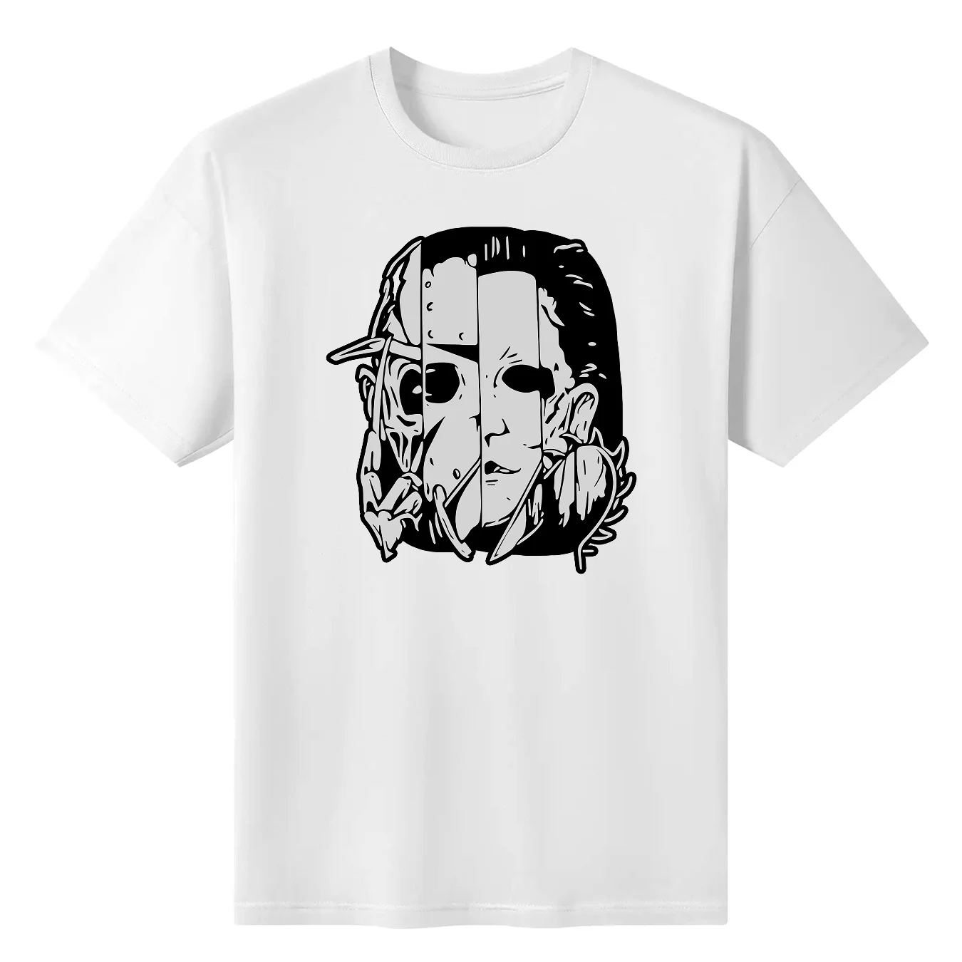 

Title: Classic Horror T-Shirt Jason X krueger Leather Face Michael Myers men t shirt