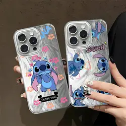 Custodia per telefono Disney Stitch carina per Apple iPhone 15 Pro Max 13 14 Plus 12 11 Pro 8 7 plus XS MAX opaca