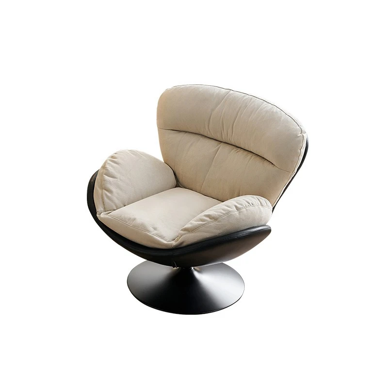 Retro style designer single sofa chair light luxury balcony living room small apartment rotatable down eggshell chair