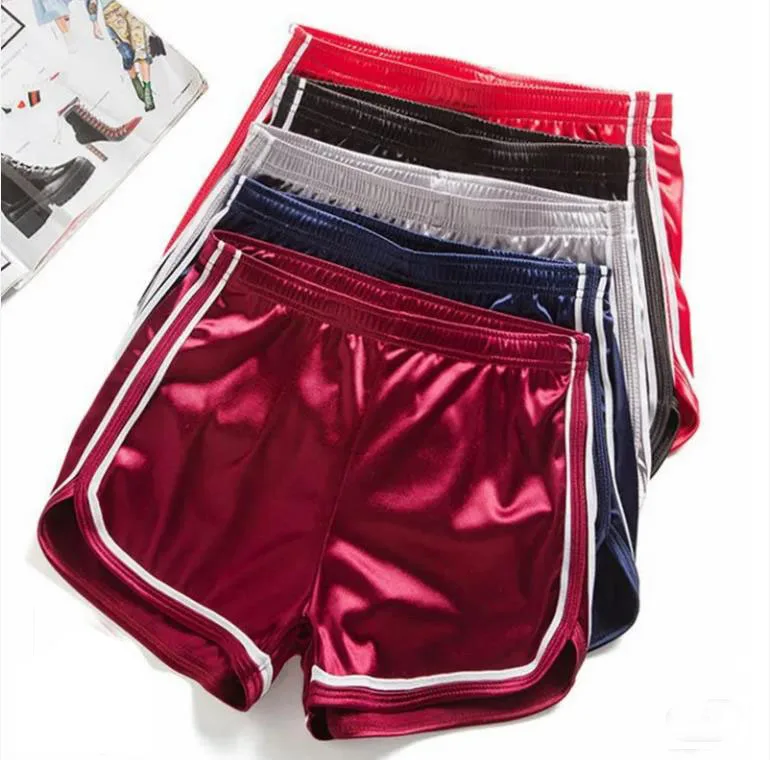 Womens Girls Satin Sports Shorts Running Gym Fitness Cheerleader Short Pants Summer Casual Regulr Fit Workout Beach Pants