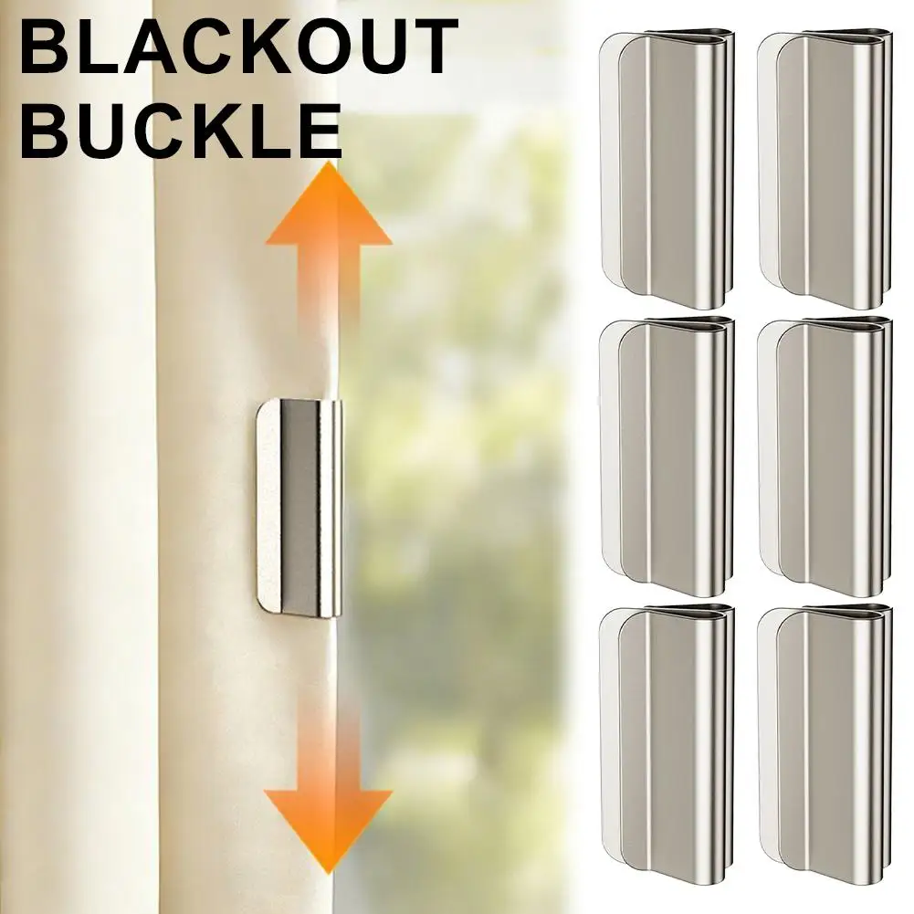 Magnetic Curtain Clips Drill-Free Fasteners Powerful Magnetic Hold Curtain Clips Keep Curtain Closed Prevent Light Leaking Clips
