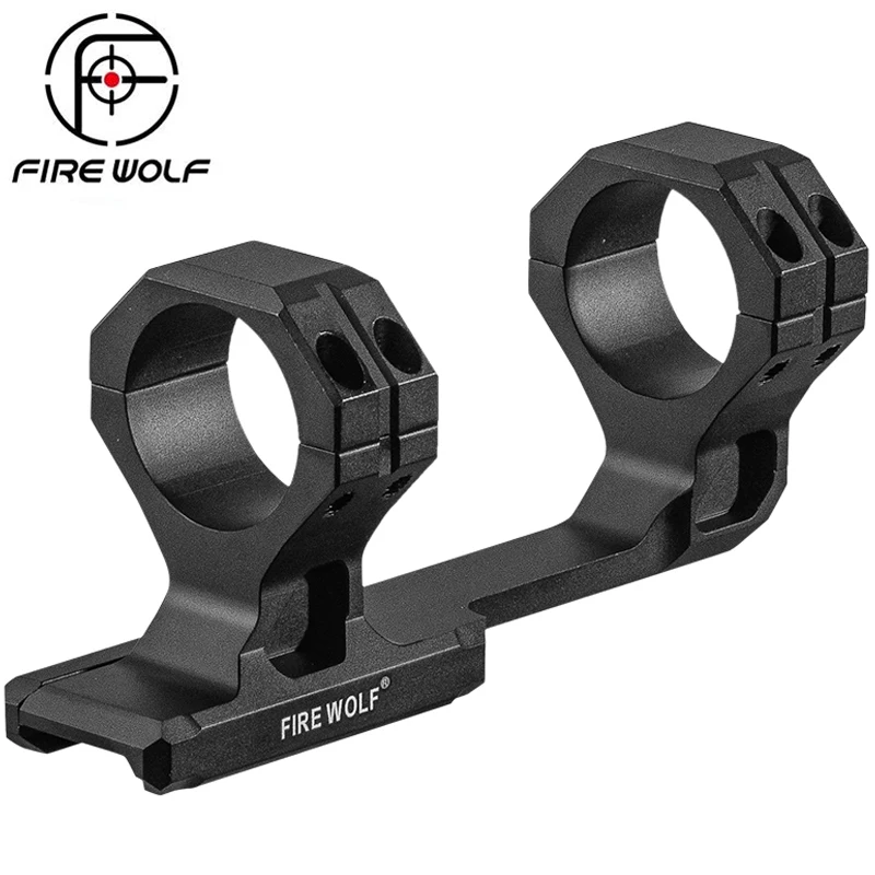 

FIRE WOLF 7075 Aluminum Alloy Scope Mount Ring 30mm High Hunting Airsoft Double Clamp Metal Tactical Fits 20mm Dovetail Rail