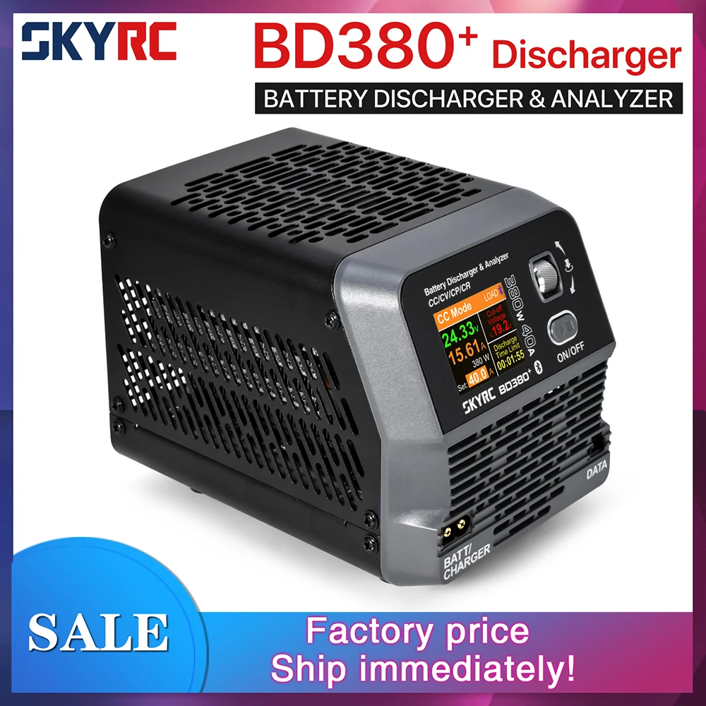 SKYRC BD380+ Battery Discharger Analyzer 380W 40A 40V Four Modes CC/CP/CR/CV Battery Burst Power Boosted Designed for RC Models