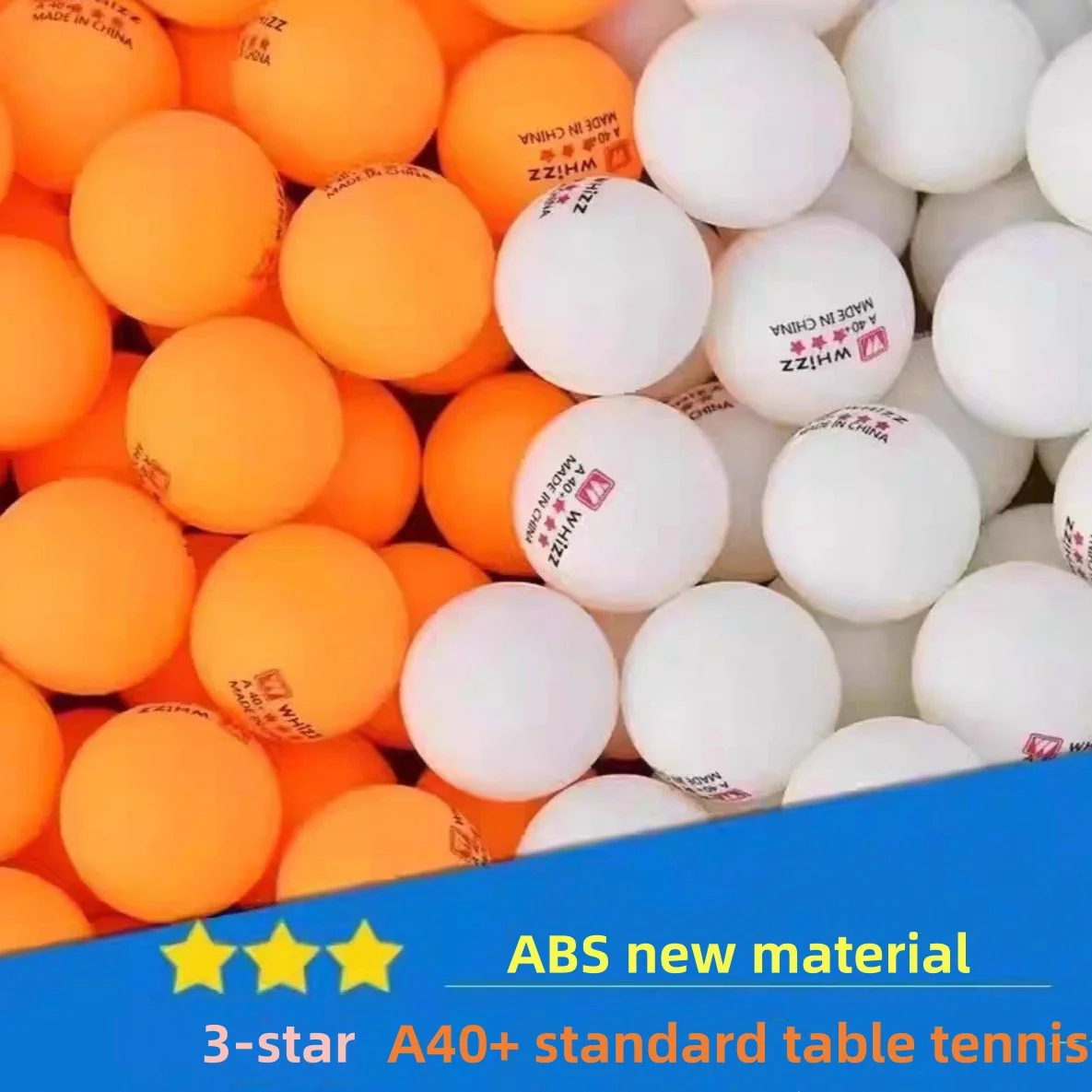 3-Star 50/100 PCS Table Tennis Ball National Standard ABS 40+ High Elasticity Quality Ping-Pong Balls Training Balls