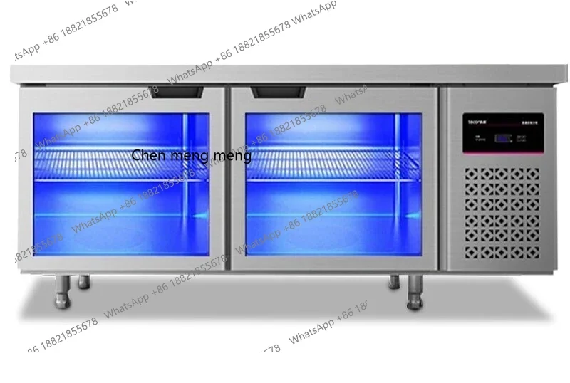 

X Refrigerated, flat-cooled console, glass freezer, commercial refrigerator freezer