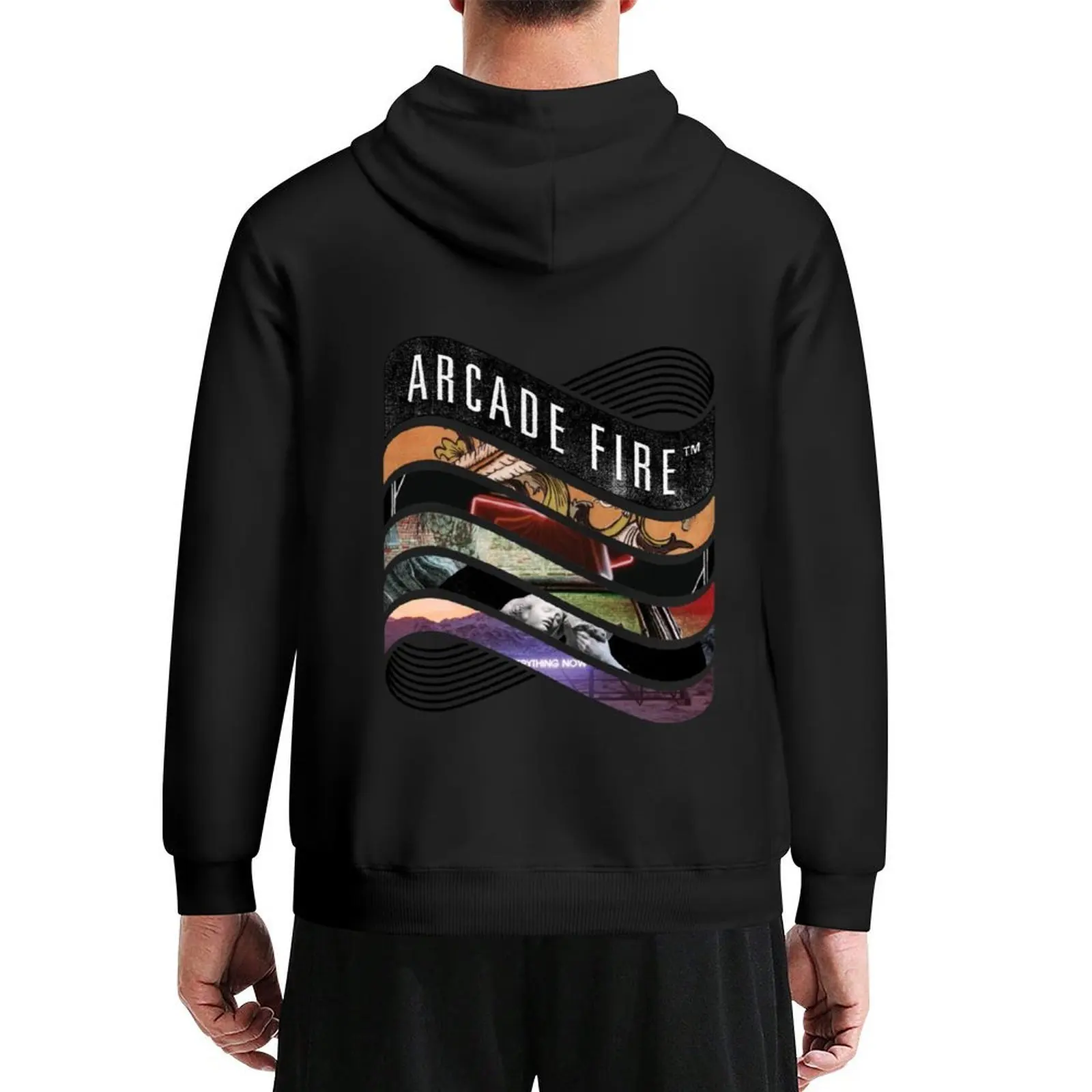 Arcade Fire - Discography Hoodie mens clothes japanese style mens designer clothes men's sweat-shirt set japanese hoodie
