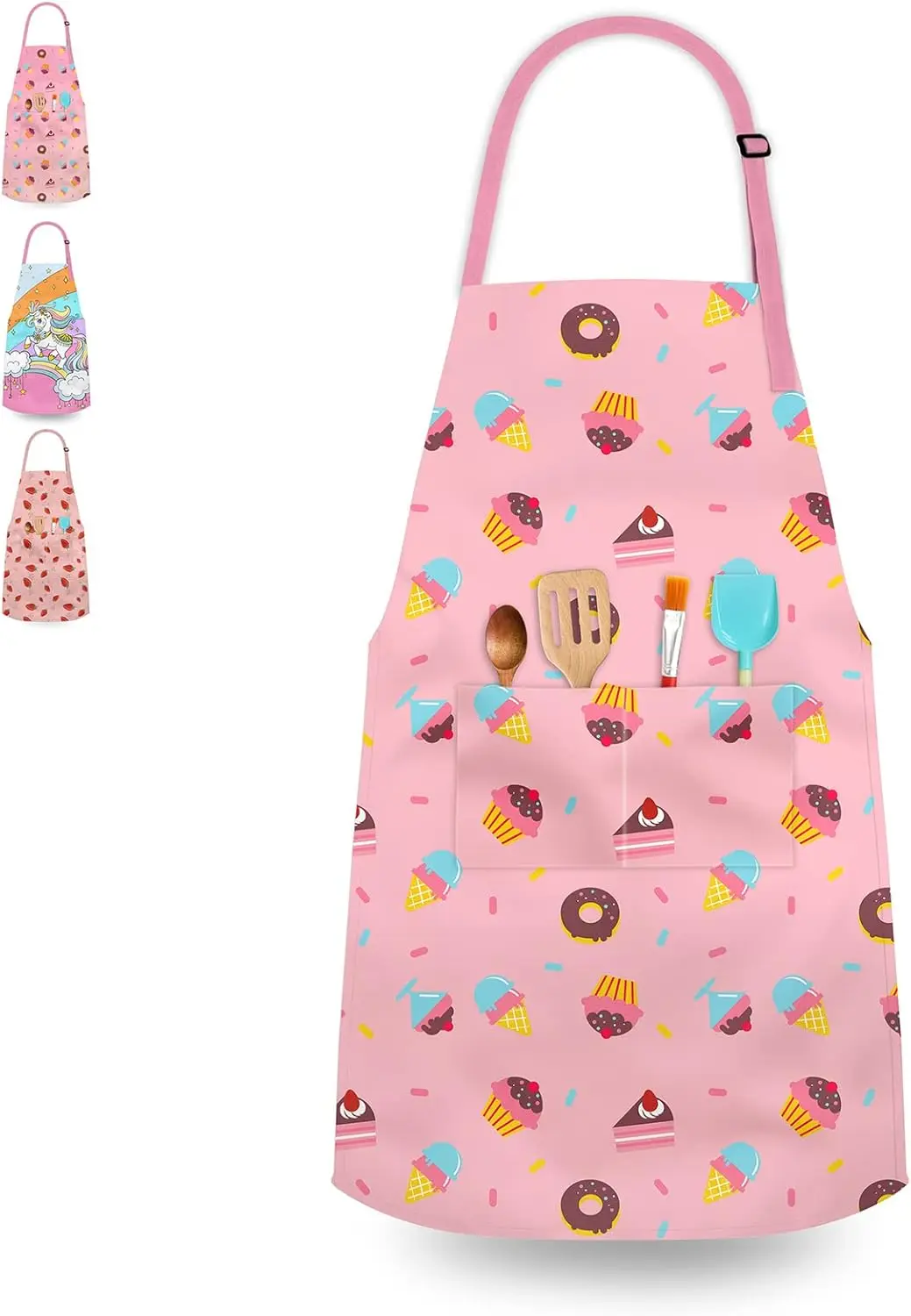 

Adjustable Aprons with Pockets for Cooking, Baking, Painting, Crafting, Art, and Gardening