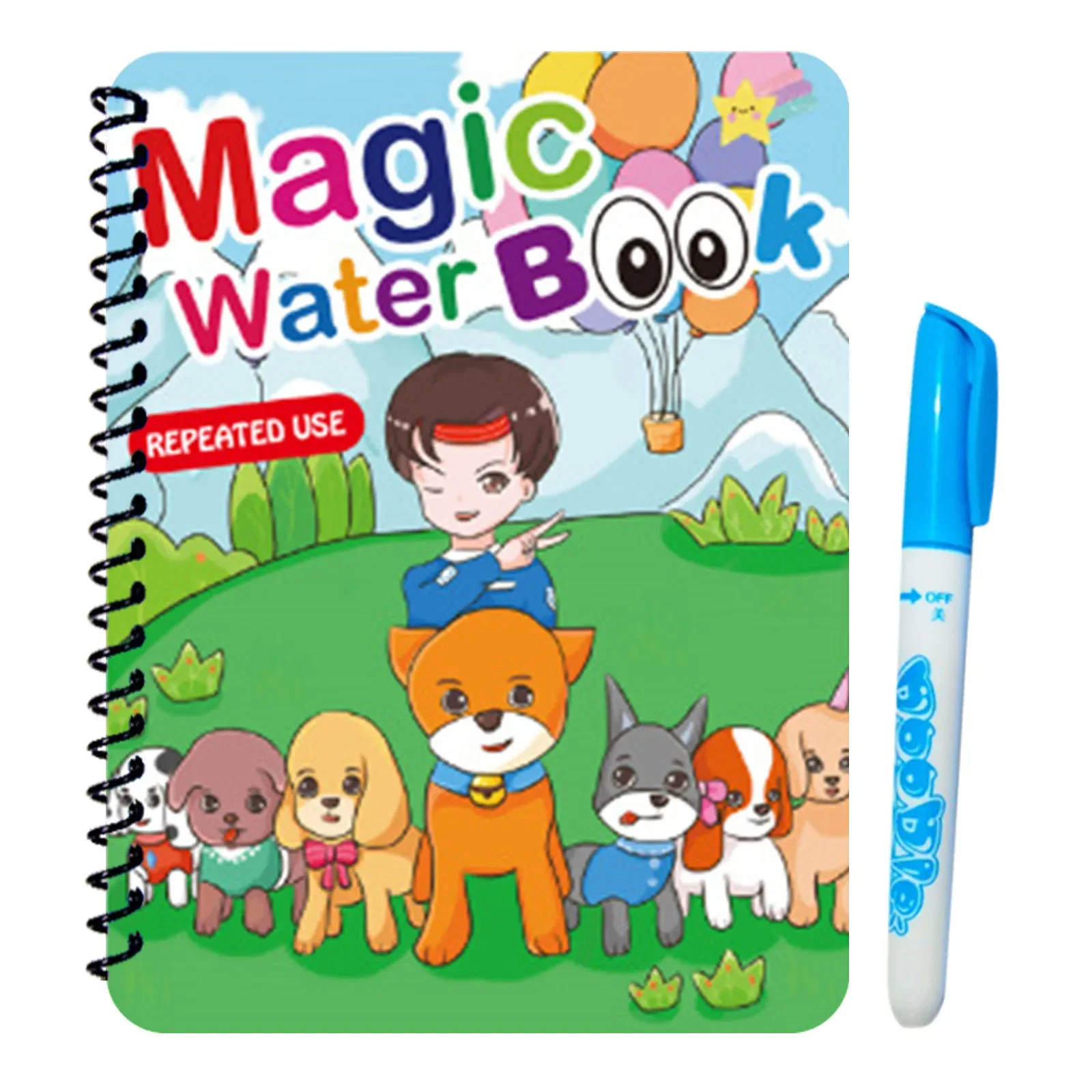 Water Coloring Book Reusable Painting Cartoon Animal Coloring Book Mess Drawing Painting Books Educational Learning Gifts