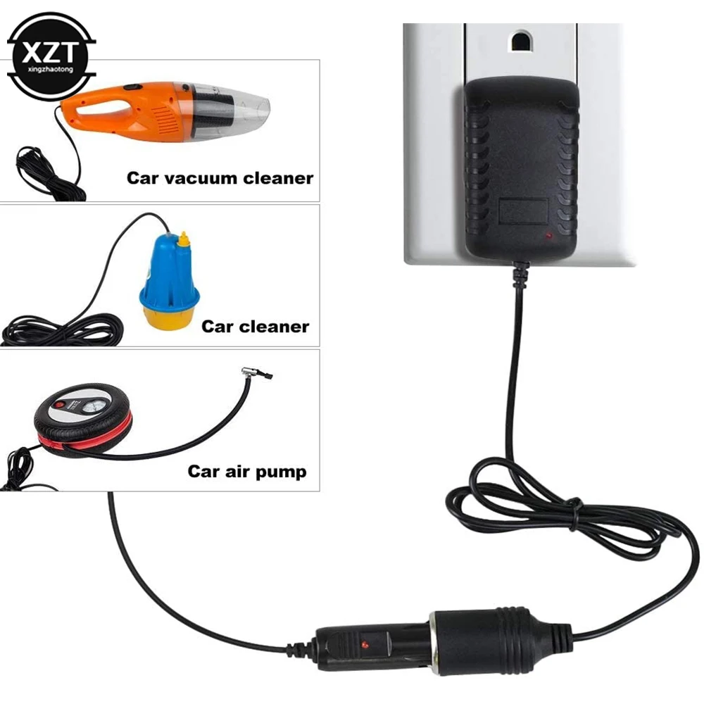 Portable 220V to 12V 2A for Car Cigarette Lighter Adapter Socket 220V to 12V 600ma Charger Converter Home Parts US/EU/UK