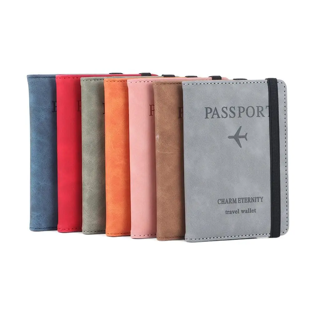 Portable Document Package Leather RFID Wallet Travel Cover Case Passport Bag Passport Holder