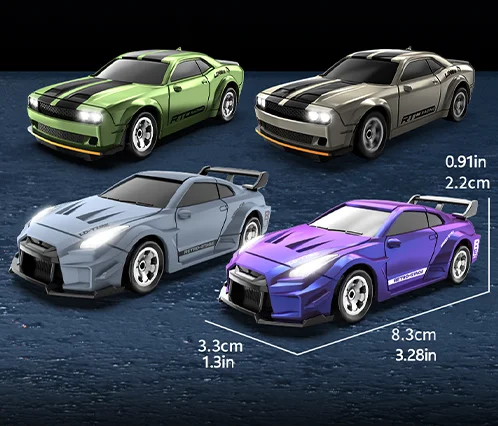 2.4G High Speed RC Drift Sports Car 4WD Full 1:64 Proportional Control Remote Control Racing Model Toy Gift for Adults