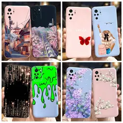 For Xiaomi Redmi Note 10 Pro Case Popular Flower Matte Soft Silicone Protective Cover For Xiaomi Redmi Note 10S Note10 5G Bumper