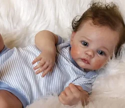 48CM Finished Doll Reborn Baby Meadow Lifelike Soft Touch 3D Skin Hand Painted Multiple Layers with Genesis Paint Bebe Reborn