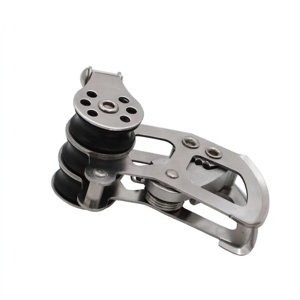 Stainless Steel Pulley For Yacht Sailing Rigging Marine Hardware Nylon Locking Rope Guide Outdoor Accessory