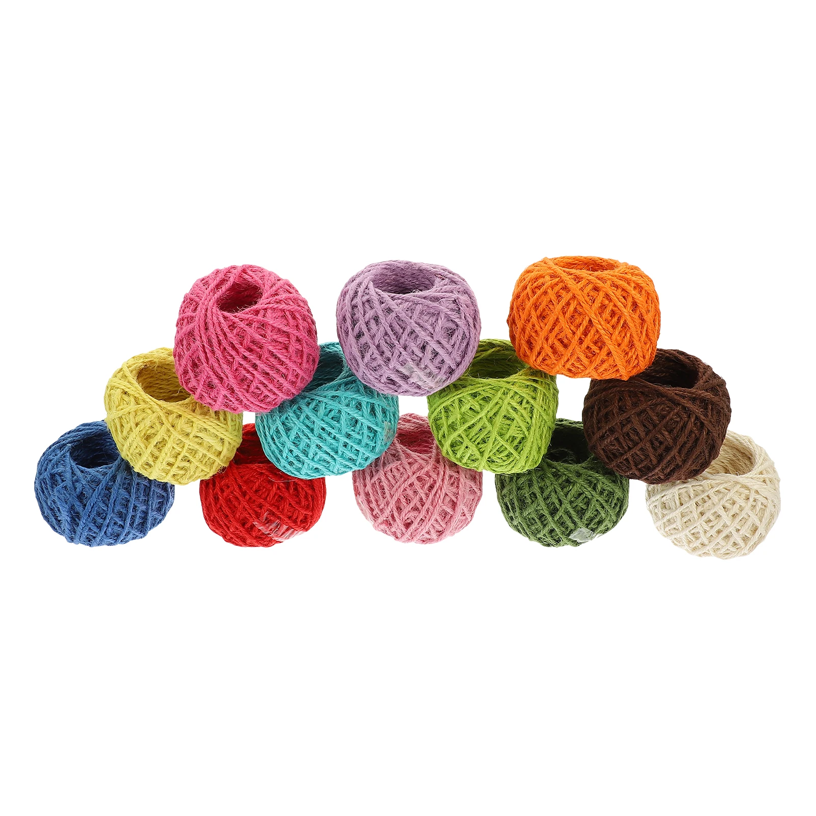 

12 Rolls 2mm Colored Flax String Decorative Twine for Wedding DIY Home Party Decoration Handmade Packing Wrapping Cord Rope