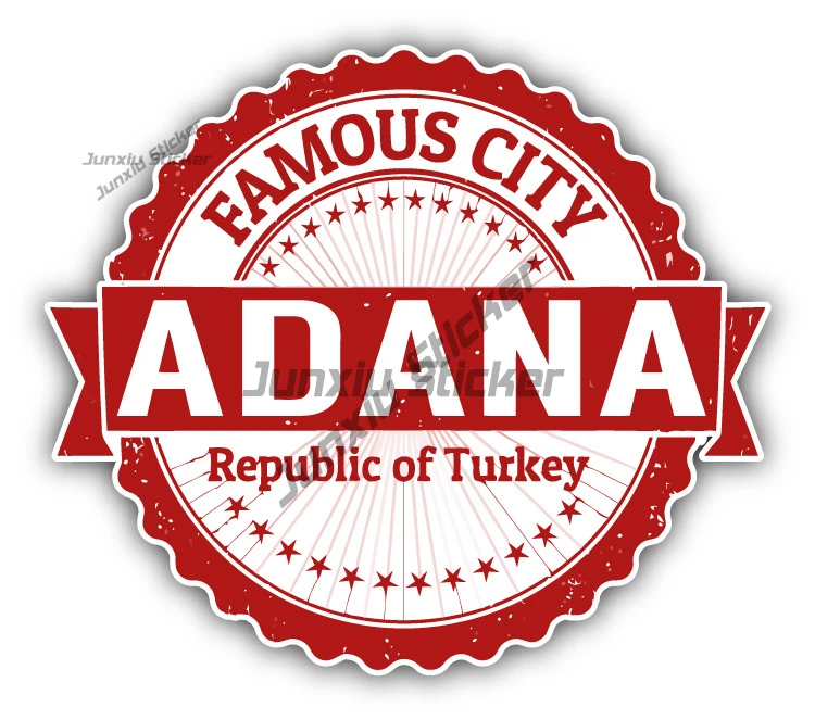 

Adana City Sticker Turkey Travel Stamp Seal Decal High-quality Outdoor Waterproofing Decorative Adventure Motorcycle Window Suv
