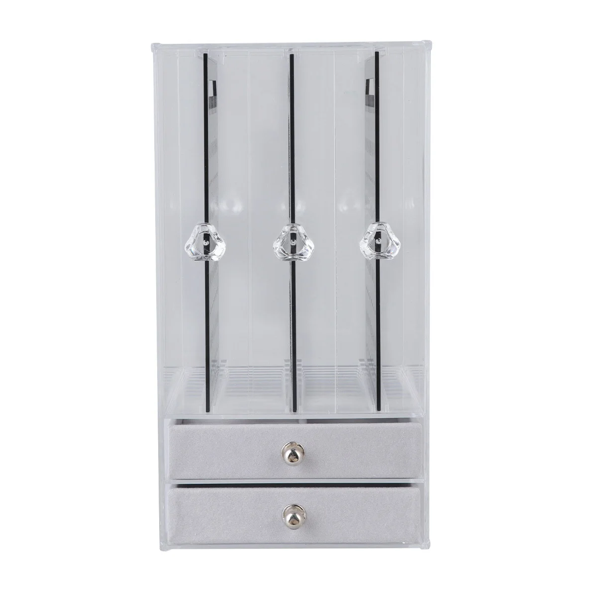

1Pcs Jewelry Storage Box Transparent Acrylic Display Stand for Earrings Necklaces Rings Holder Home Decor Accessory Black