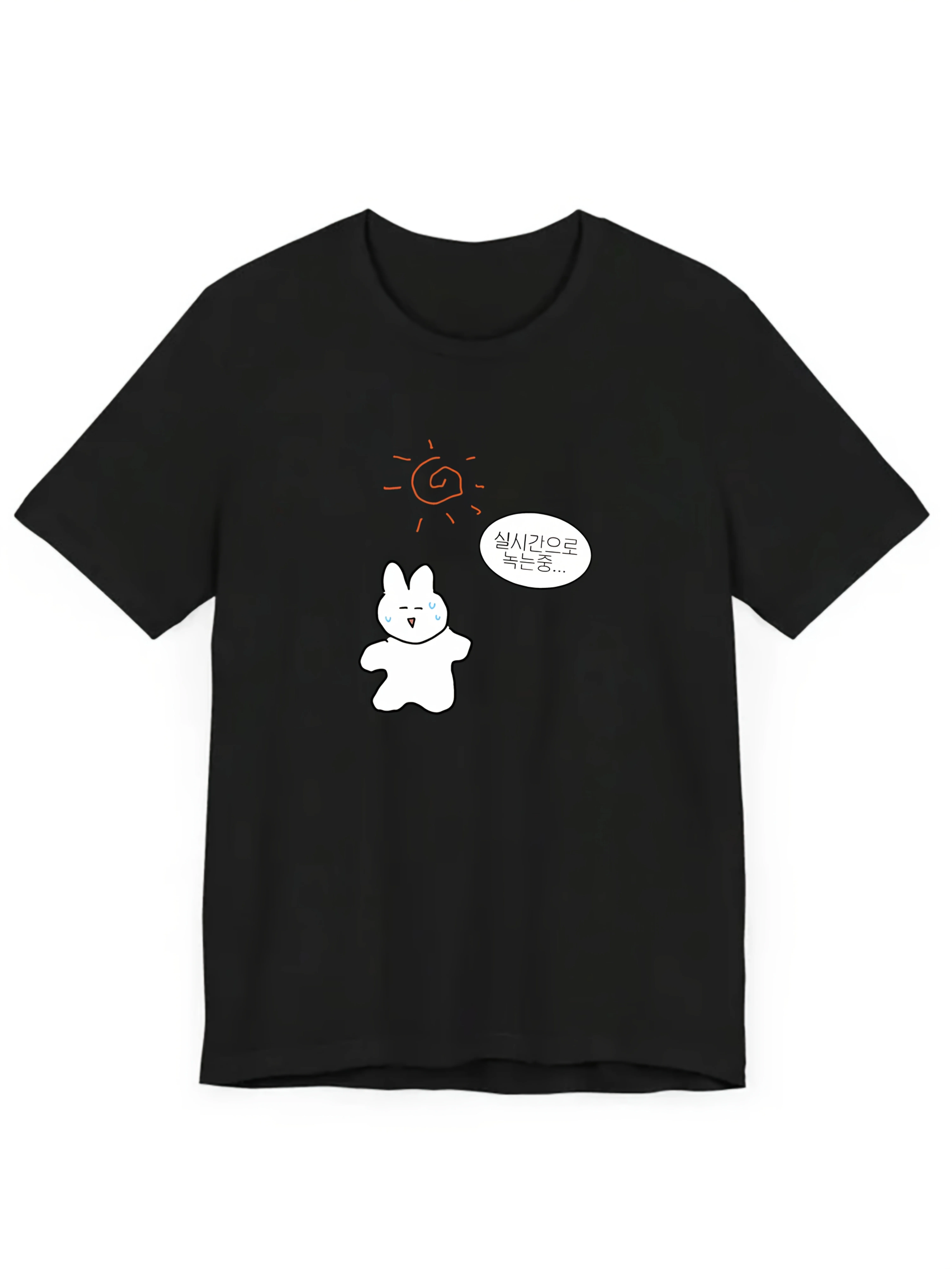 Vintage Cute Bunny T-Shirt Women Harajuku Speech Bubble Print Summer Casual Short Sleeve Tops