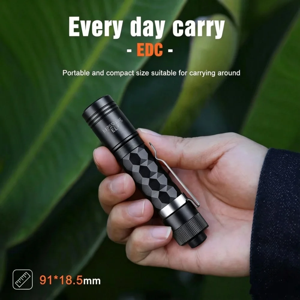 Ripsshine EL1 1200LM EDC Flashlight Cree XP-L LED Long Range Portable Mini Tactical Flashlight 14500 Rechargeable Battery Torch