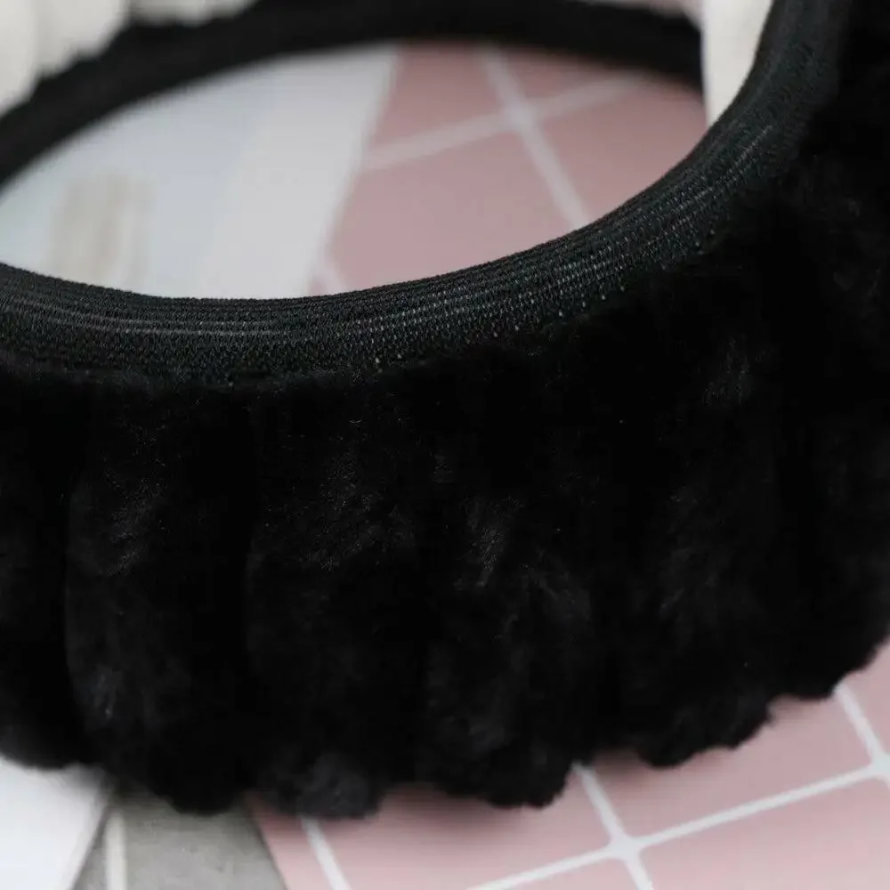 Picture 4: Winter Warm Furry Handbrake Gear Shift Steering Wheel Cover 38cm*38cm 1 Set Include Handbrake Gear Shift & Steering Wheel Cover