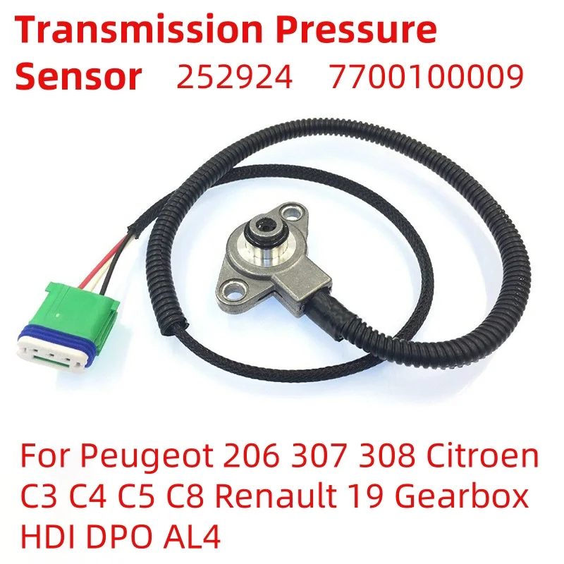 252924 IERNA Transmission Pressure Sensor 7700100009 For Peugeot 206 307 308 Citroen C3 C4 C5 C8 Renault 19 Gearbox HDI DPO AL4