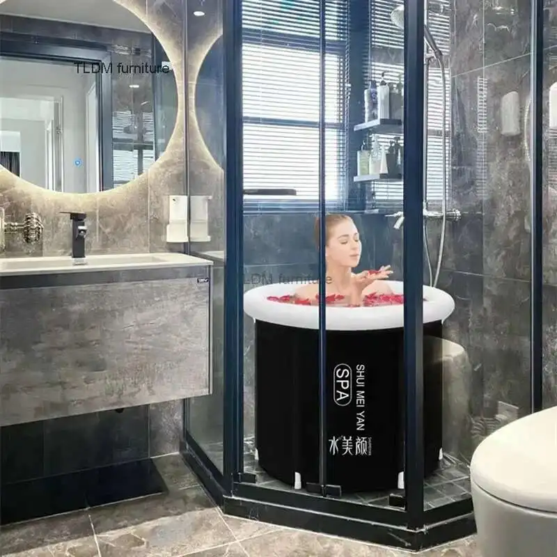 

Household Adult Ice hot Bath Inflatable Bathtub Creative Folding Portable Bathtubs Baby Large Bath Barrel Body Bath Hot Tub Z