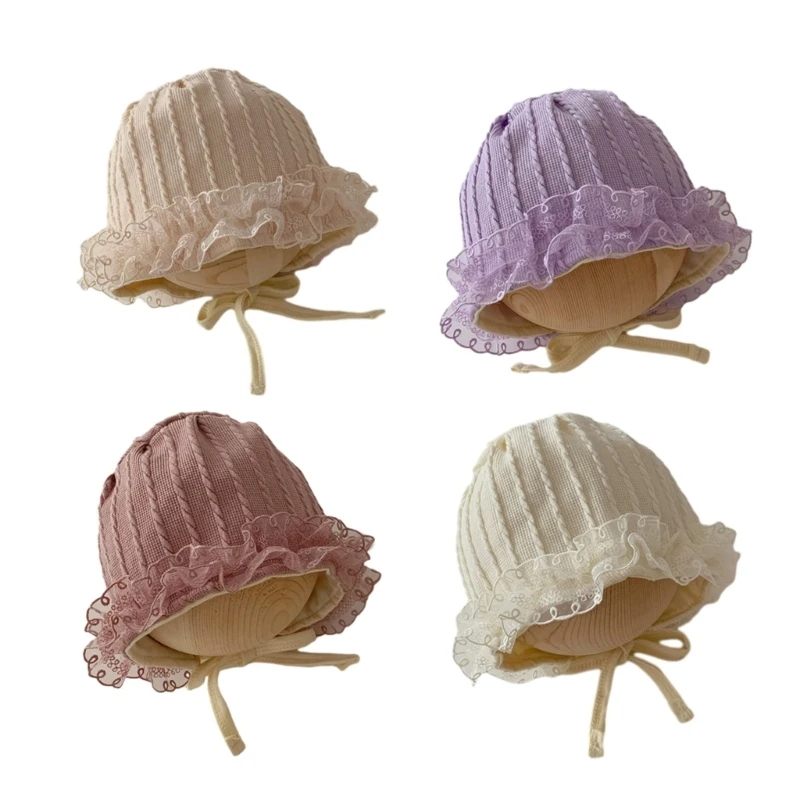

Breathable Baby Cap for 3-16M Newborns Infant Princess Adjustable Beanie Hat
