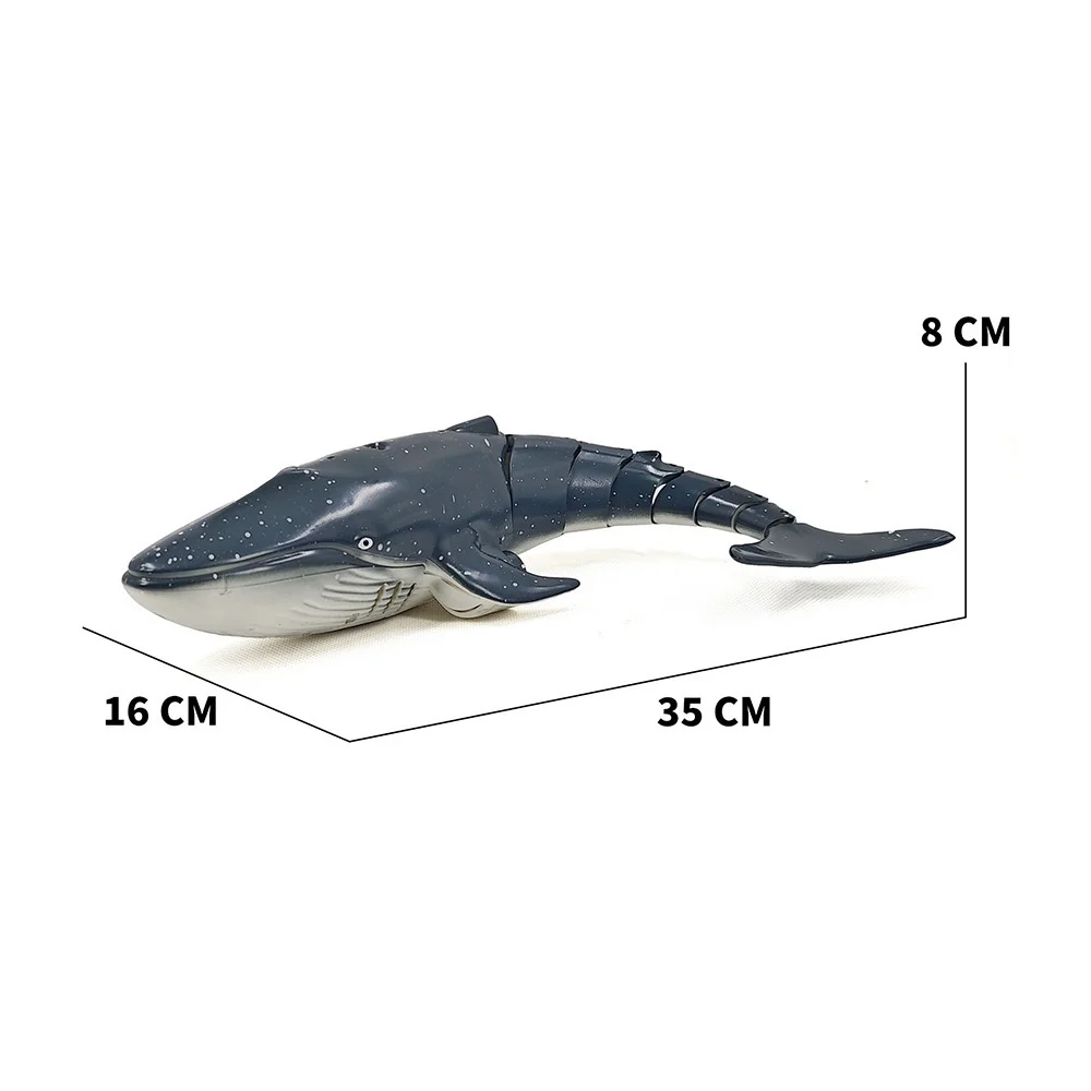 Dellin جديد التحكم عن بعد لعبة سمك الحوت الكهربائية بخاخات المياه محاكاة الحياة البحرية مستشعر الضوء المائي لعب الأطفال