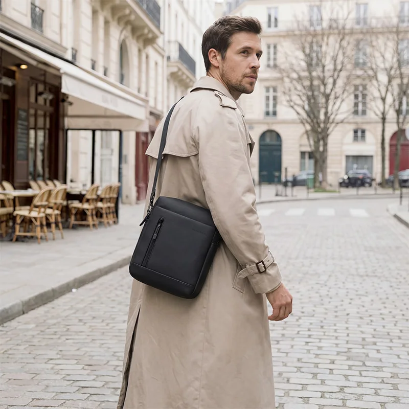 MARK RYDEN Minimalist Vertical Crossbody Bag Lightweight Oxford Water Resistant Phone Shoulder Bag For Daily Travel