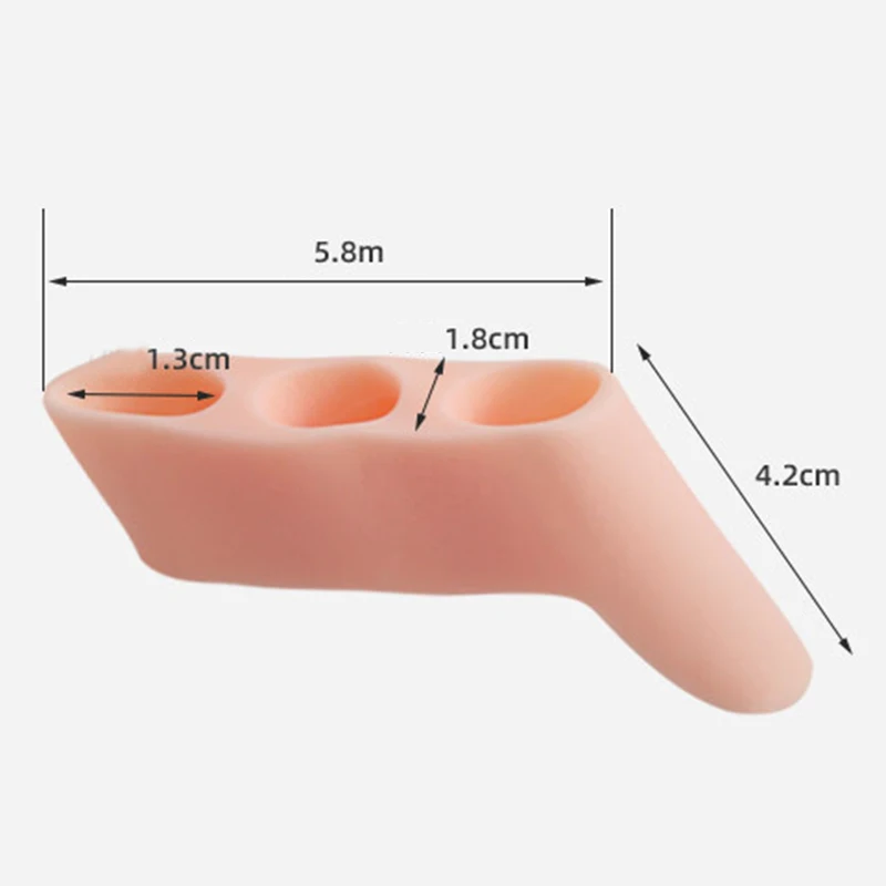 2Pcs Three-hole Toes Thumb Bunion Little Toe Separator Overlapping Blister Pain Relief Toe Straightener Protector Foot Care Tool