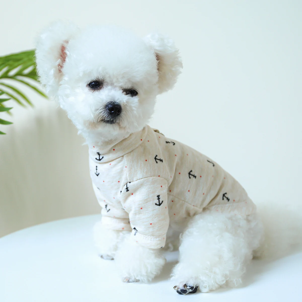 1PC Pet Clothing Dog Cat Spring and Autumn Thin Boat Anchor Pullover Elastic Pajamas With Drawstring Buckle For Small Medium Dog