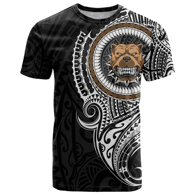 Cool Pitbull Dog 3D Printed Men's T-shirt Women Cute Animal Print Short Sleeve T Shirt Kids O-neck Tee Tops Casual Mens Clothes
