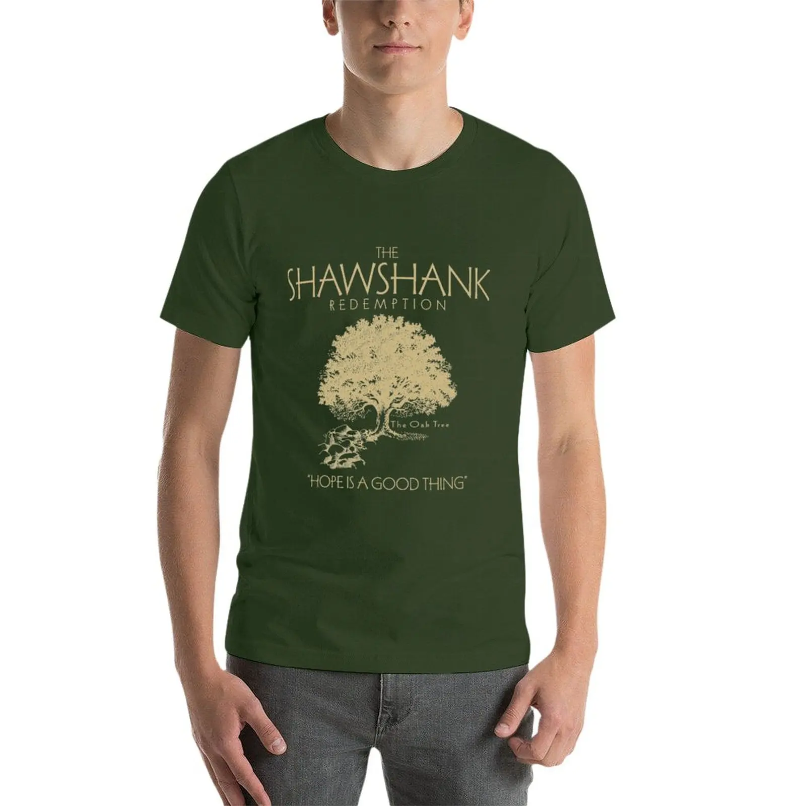 New Shawshank Redemption Oak Tree T-Shirt anime clothes custom t shirts design your own men clothing