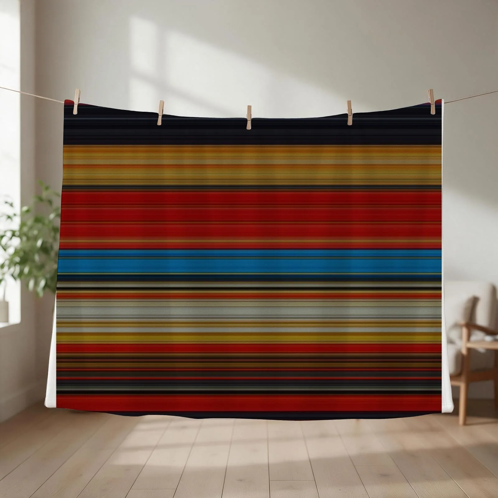 Mexican Poncho Background Throw Blanket Nap Vintage Warm Designers Blankets