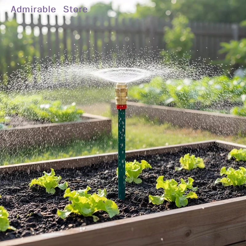wGarden Brass Adjustable Sprinkler Nozzle Set Multi Pattern Water Spray Nozzle for Yard Irrigation Flower Bed Watering