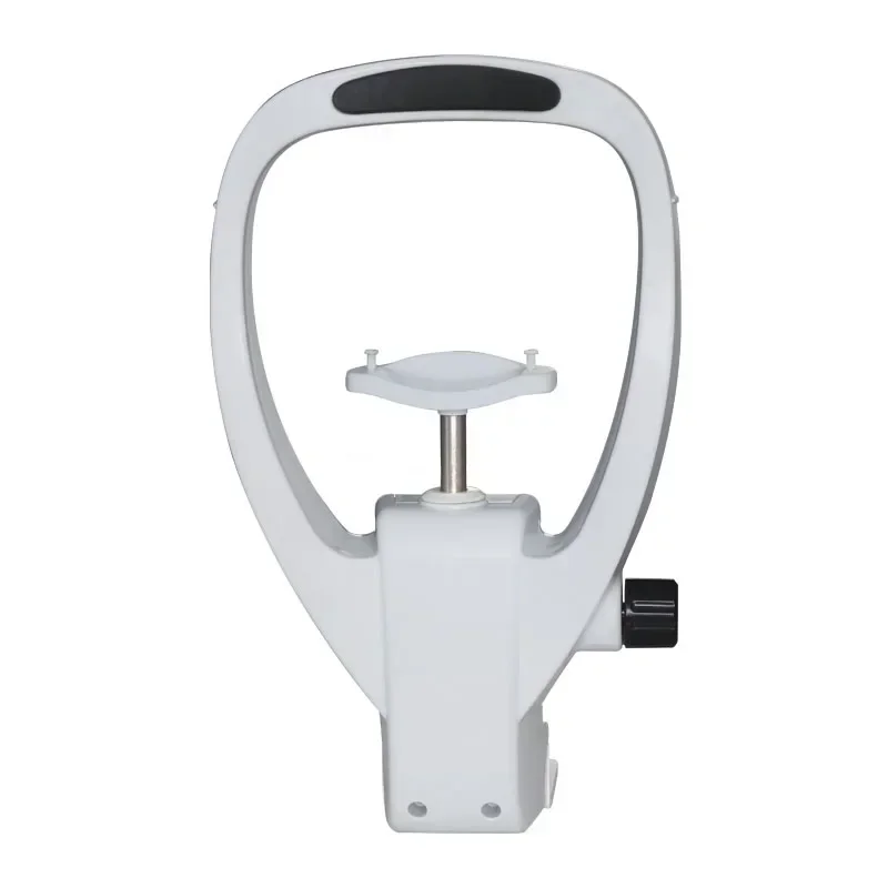 Computerized optometrist accessories: Forehead lifter, vision training bracket, chin rest.