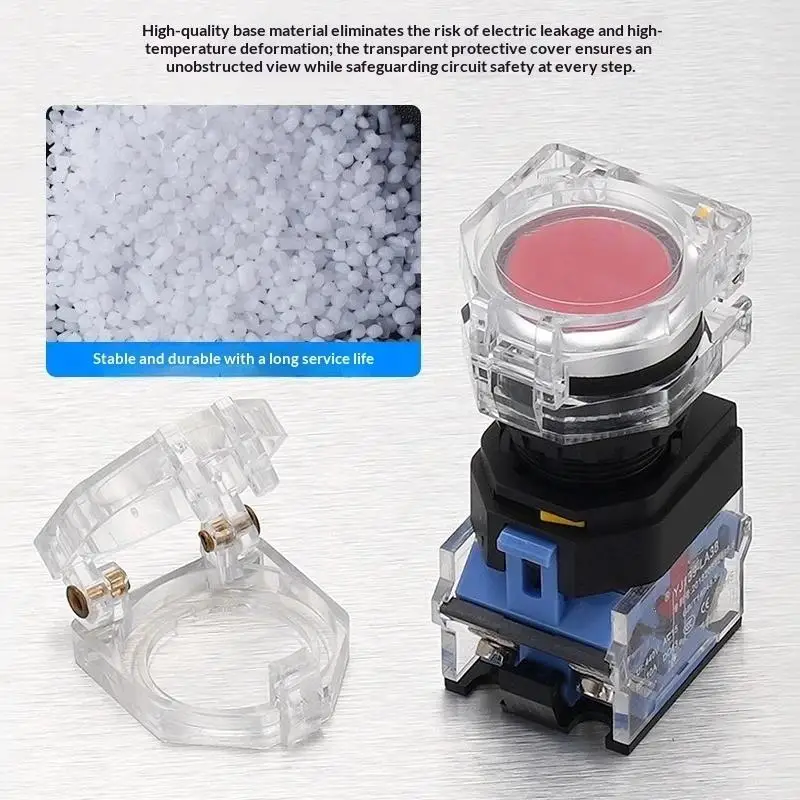 【MA】22mm Button Protective Dustproof Cover Guide Rail Mounting Bracket For Indicator Emergency Stop Switch