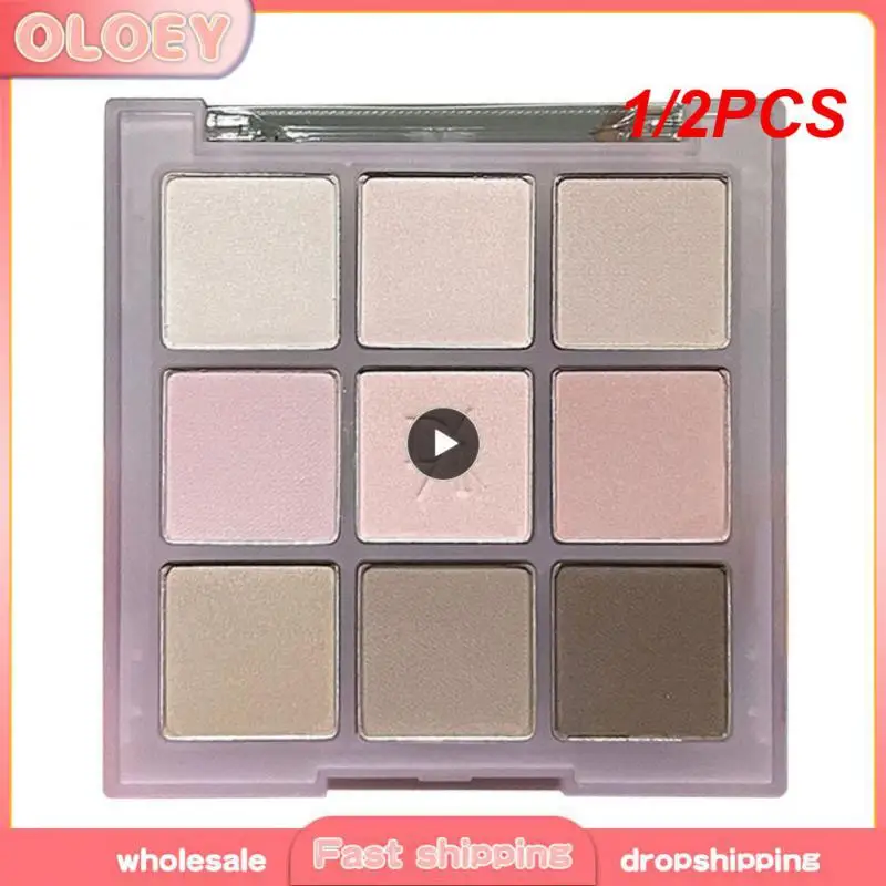 Sombra perolada Matte Glitter, sombra de olho duradoura, sombra de olho brilhante, cor rosa, novo, 1 pc, 2pcs