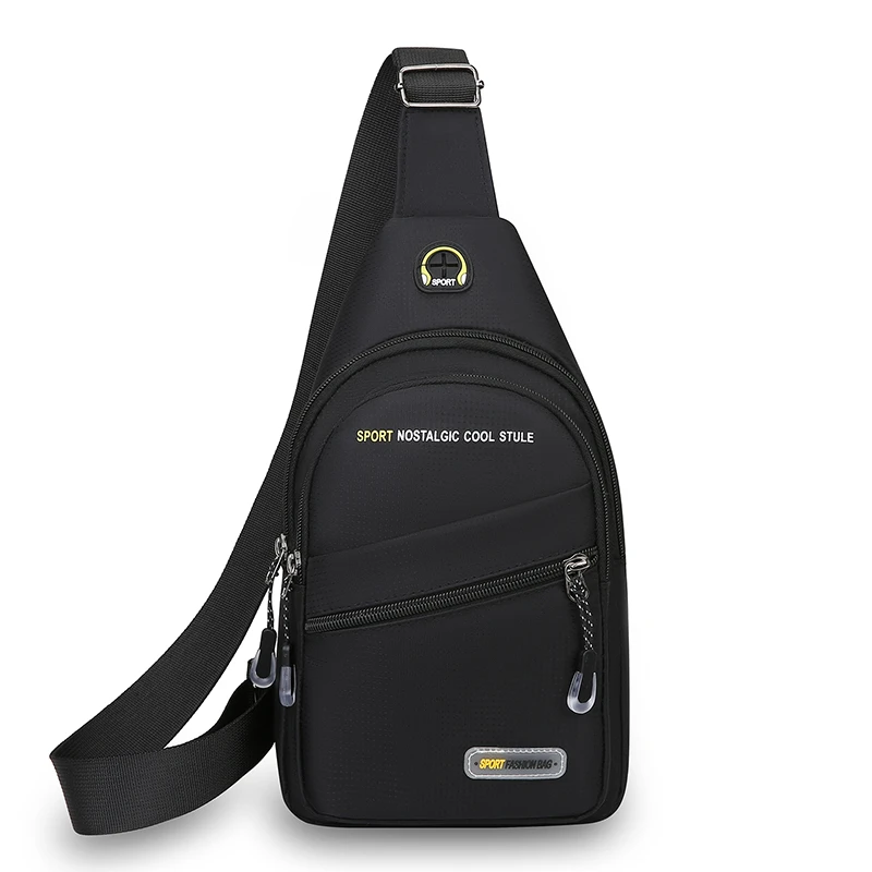 Sac de poitrine pour hommes, sac à bandoulière asymétrique, grande capacité, Sports de plein air, loisirs, mode, petit sac à bandoulière, sac à dos pour hommes