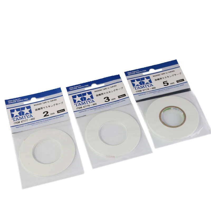 TAMIYA شريطٌ لاصق للمنحنيات 87177/87178/87179/87184 نموذج الشريط مجموعة 2-12 مللي متر عرض نموذج رش تلوين غطاء الشريط أداة للحرف اليدوية