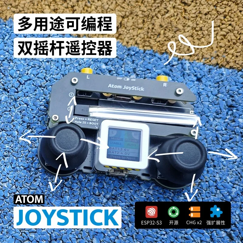 M5Stack M5 Atom Joystick Programmable Dual-Joystick Remote Controller for Drone Control