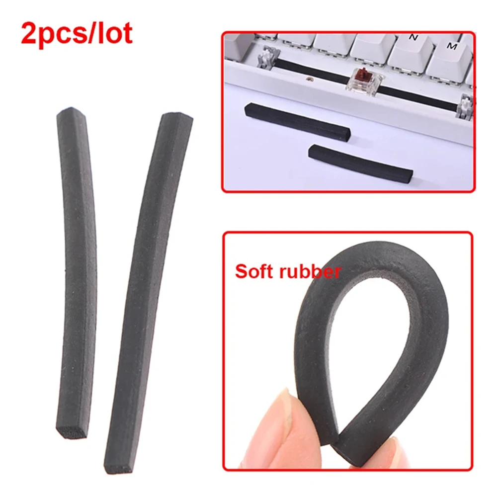 

2Pcs Mechanical Keyboard Plate Satellite Shaft Dust-proof Rubber Sealing Strip for Spacebar