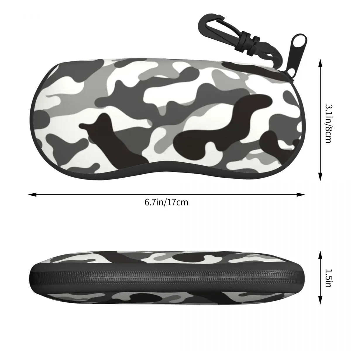 Custom Urban Camo Shell Glasses Case Unisex Cool Camouflage Eyeglasses Case Sunglasses Protector Box