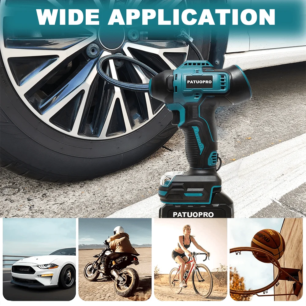 2 In 1 Electric Cordless Air Pump Digital Display Automatic Inflator Tire Air Compressor Inflatable Pump For Makita 18V Battery