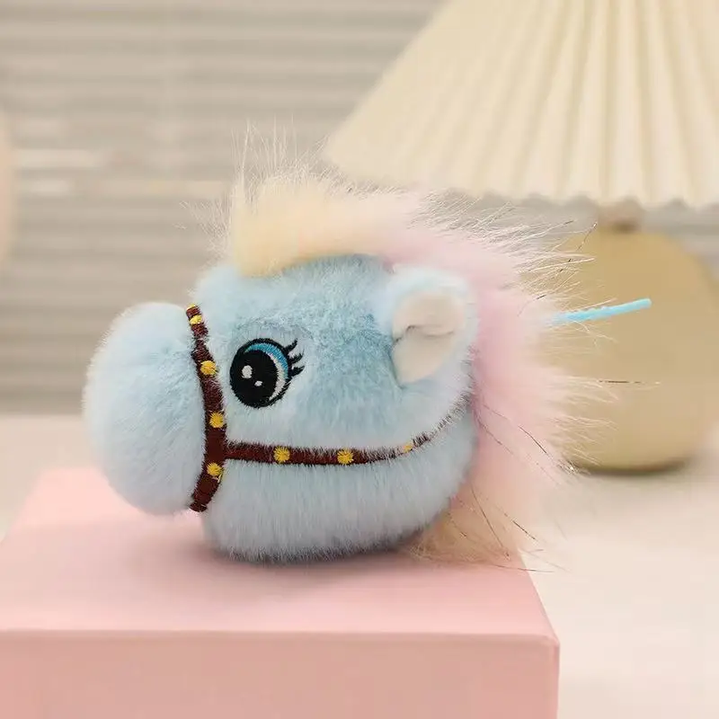 7/12cm 새로운 시뮬레이션 포니 백팩 펜던트 인형 봉제 인형 수제 인형 만화 애니메이션 귀여운 여자친구 선물 재미있는 인형